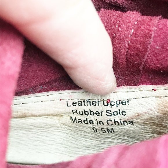 MATT BERNSON Cassidy Western Rustic Burgundy Suede Ankle Boots Womens 9.5 - Picture 12 of 13